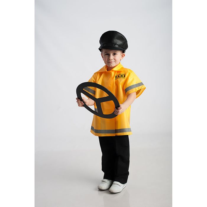 Карнавальный костюм "Таксист", куртка, фуражка, рост 110-128 см