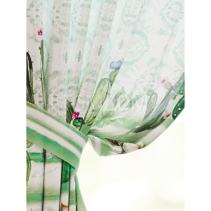 Шторы "Савана", 150х180 см-2 шт, подхваты 2 шт, вуаль