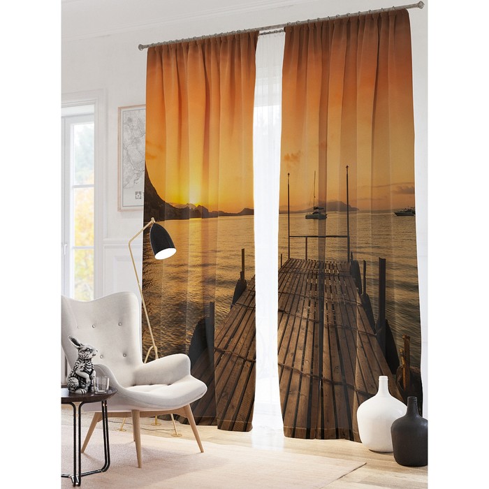 Фотошторы "Ельва", размер 150х260 см-2 шт, блэкаут