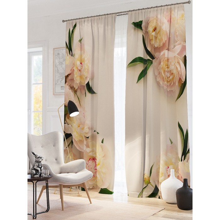 Фотошторы "Грайфа", размер 150х260 см-2 шт, блэкаут