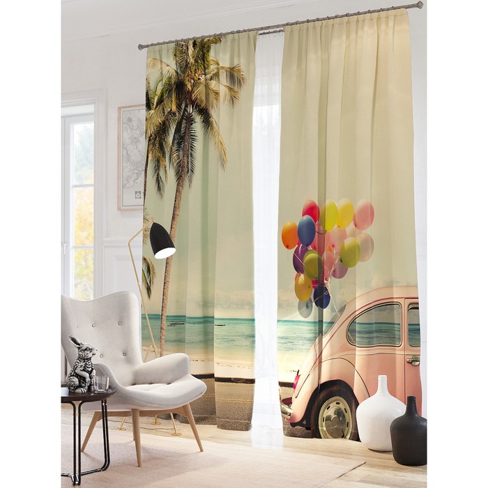 Фотошторы "Аэлика", размер 150х260 см-2 шт, блэкаут