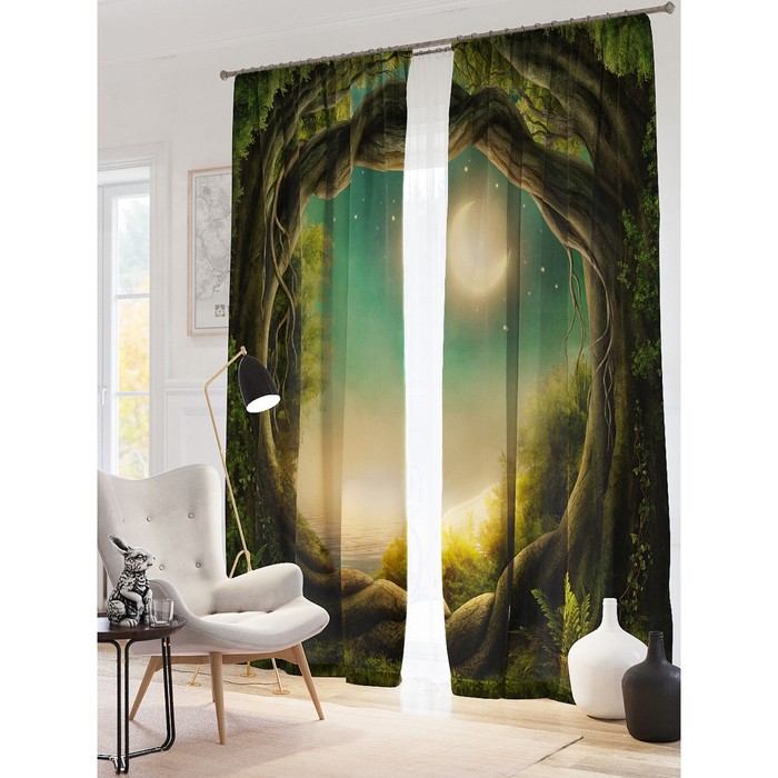 Фотошторы "Аскер", размер 150х260 см-2 шт, блэкаут