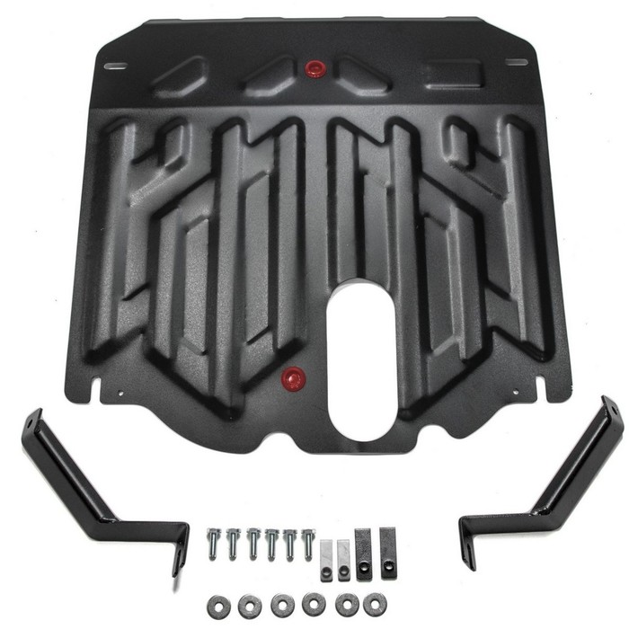 Защита картера и КПП АвтоБРОНЯ для Hyundai Grand Santa Fe (V - 2.2d; 3.3) 2014-2016 2016-н.в., крепеж в комплекте, сталь, 2 мм, 111.02341.1