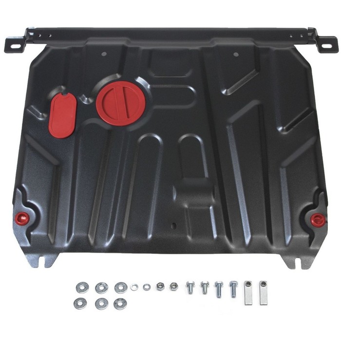 Защита картера и КПП АвтоБРОНЯ для Hyundai Solaris (V - 1.4; 1.6) 2011-2016, крепеж в комплекте, сталь, 2 мм, 111.02343.1