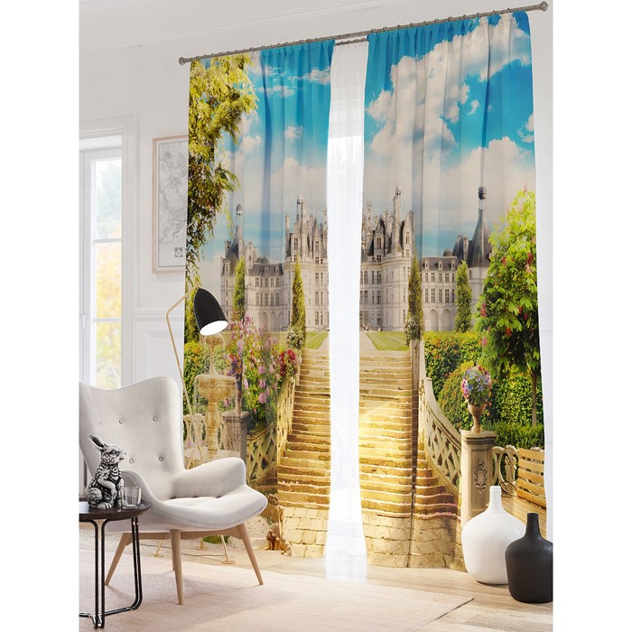 Фотошторы "Герман", размер 150х260 см-2 шт, блэкаут