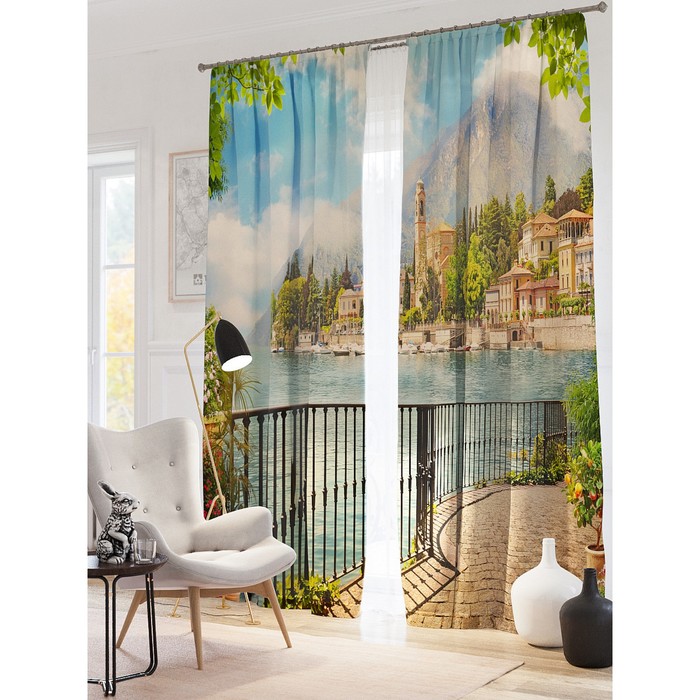 Фотошторы "Джордано", размер 150х260 см-2 шт, блэкаут