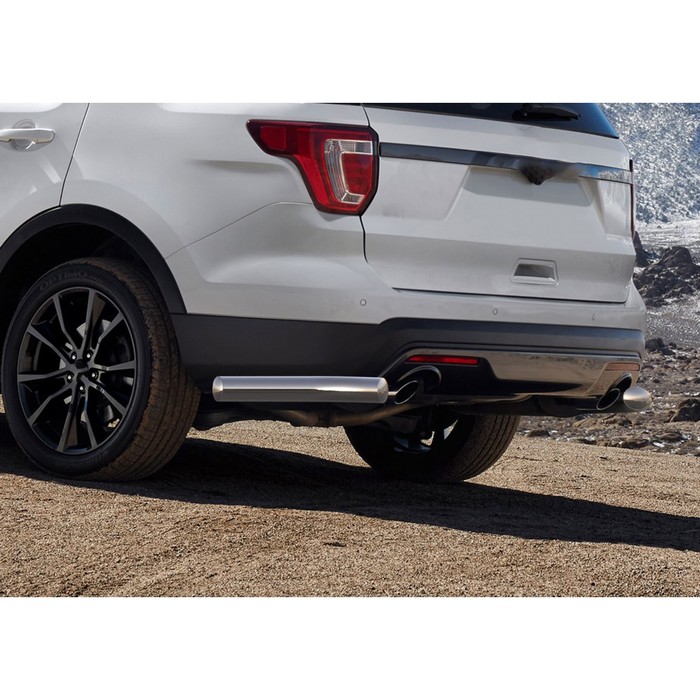 Защита заднего бампера Ford Explorer, d76 уголки