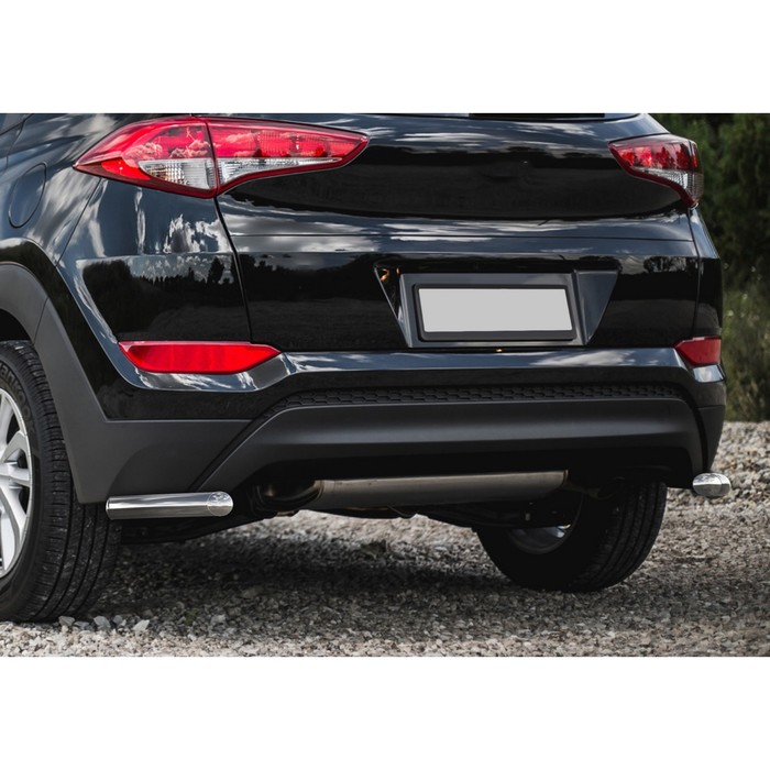 Защита заднего бампера Hyundai Tucson, d57 уголки