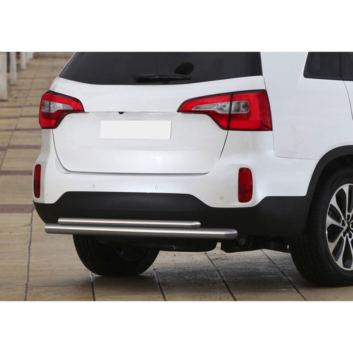 Защита заднего бампера Kia Sorento, d57+d42