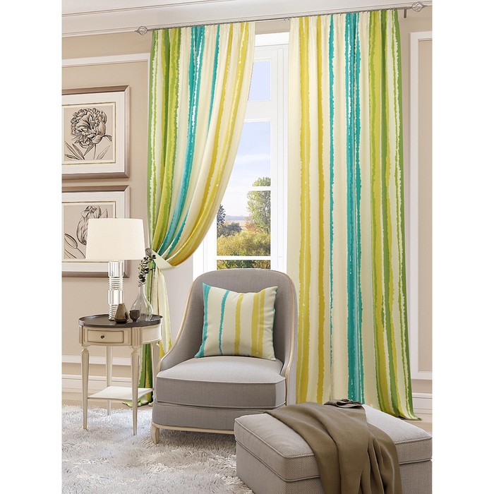 Шторы «Каноло», 150х260 см-2 шт, подхваты 2 шт, блэкаут