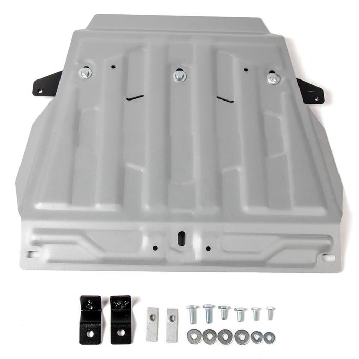 Защита картера Rival (часть 1) для Toyota Land Cruiser 200 (V - 4.5d; 4.7) 2007-2015, крепеж в комплекте, алюминий 4 мм