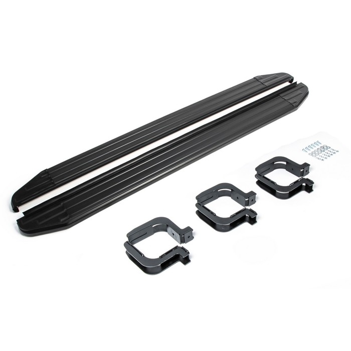 

Пороги на автомобиль "Premium-Black" Rival для Mitsubishi Pajero Sport II 2008-2016, 173 см, 2 шт., алюминий, A173ALB.4003.1
