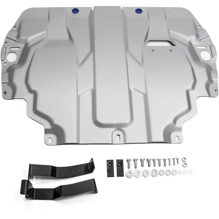 Защита картера и КПП Rival для Seat Altea Freetrack (V - 2.0) 2004-2014, крепеж в комплекте, алюминий 4 мм