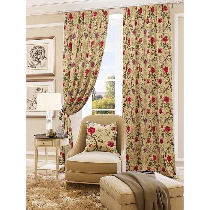 Шторы «Гранита», 150х260 см-2 шт, подхваты 2 шт, блэкаут