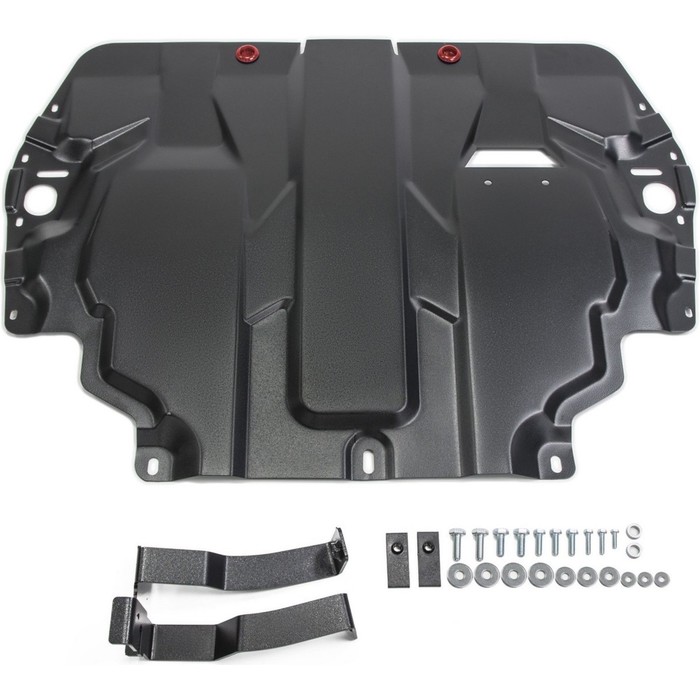 Защита картера и КПП АвтоБРОНЯ для Volkswagen Golf (V - 1.6; 1.9d; 2.0; 2.0d) 2004-2009, крепеж в комплекте, сталь, 2 мм, 111.05107.1