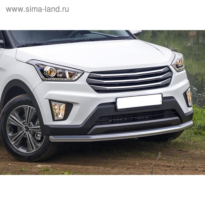 фото Защита переднего бампера d57 rival для hyundai creta i 2016-н.в., нерж. сталь, r.2310.001