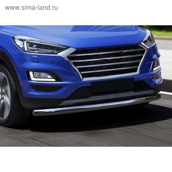 фото Защита переднего бампера d57 rival для hyundai tucson iii 2015-2018 2018-н.в., нерж. сталь, r.2308.002