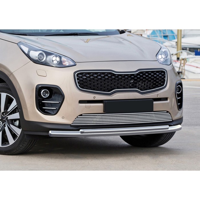 Защита переднего бампера Kia Sportage 2015-, d57+d42