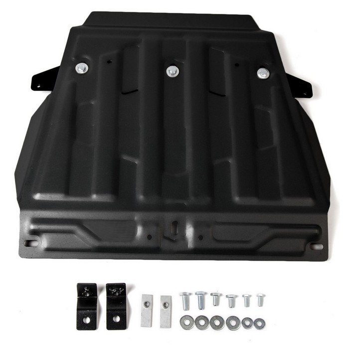 Защита картера АвтоБРОНЯ (часть 1) для Lexus LX (V - 4.5d; 5.7) 2015-н.в., крепеж в комплекте, сталь, 2 мм, 111.05713.3