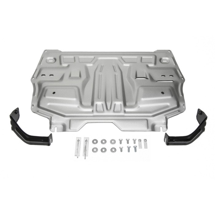Защита картера и КПП Rival для Skoda Fabia RS (V - 1.4 180л.с.) 2010-2015, крепеж в комплекте, алюминий 4 мм