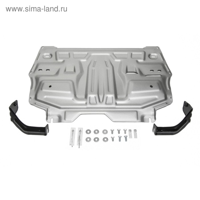 фото Защита картера и кпп rival для skoda fabia rs (v - 1.4 180л.с.) 2010-2015, крепеж в комплекте, алюминий 4 мм