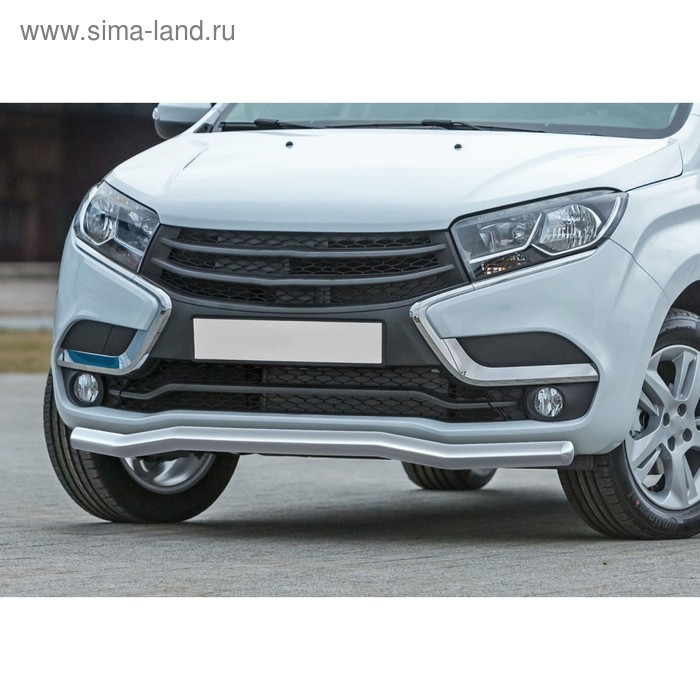 фото Защита переднего бампера d57 волна rival для lada xray 2015-н.в., нерж. сталь, r.6003.002