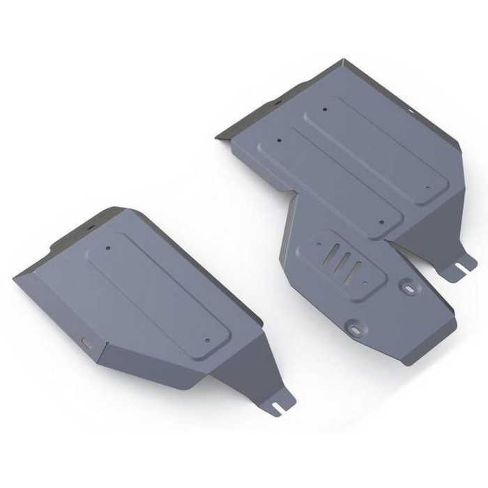 Защита топливного бака и редуктора Rival для Mitsubishi Outlander (V - 2.0; 2.4 / 4WD) 2012-2015 2015-, крепеж в комплекте, алюминий 4 мм