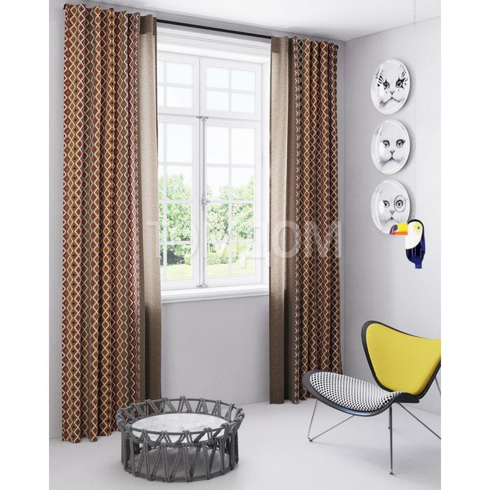 Шторы «Бастинда», размер 150х280 см-2 шт, габардин