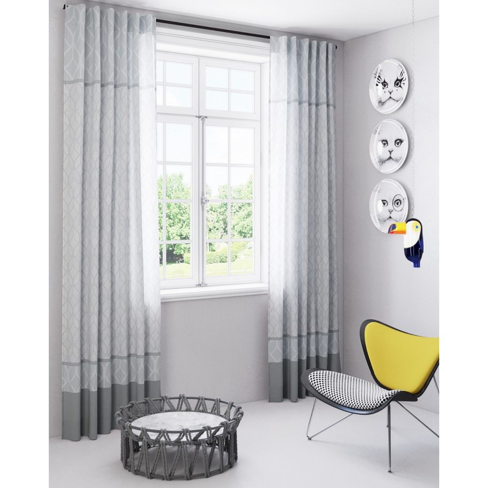 Шторы «Баста», размер 150х280 см-2 шт, габардин