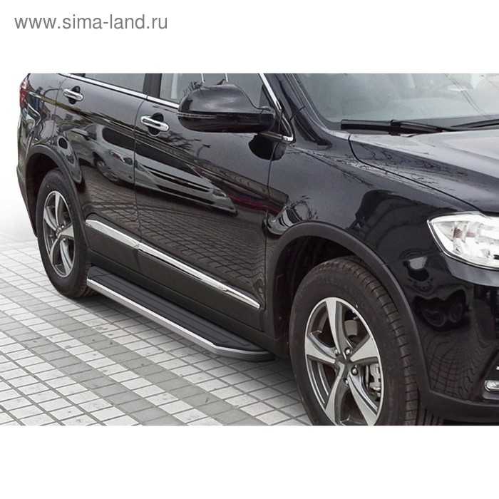 Пороги на автомобиль Premium Rival для Haval H6 2014-2020, 173 см, 2 шт., алюминий, A173ALP.9402.1