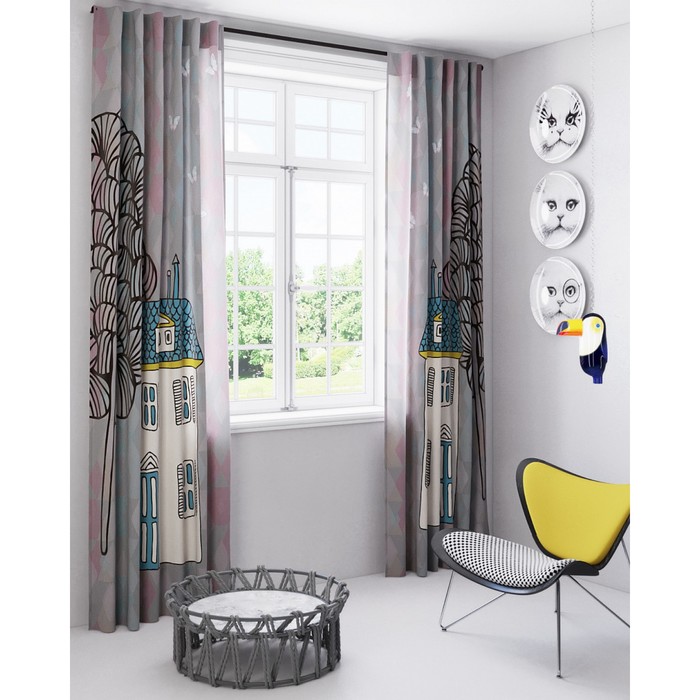 Шторы «Ама», размер 150х280 см-2 шт, габардин