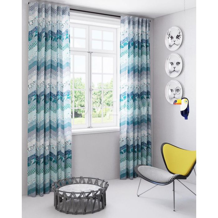 Шторы «Акай», размер 150х280 см-2 шт, габардин