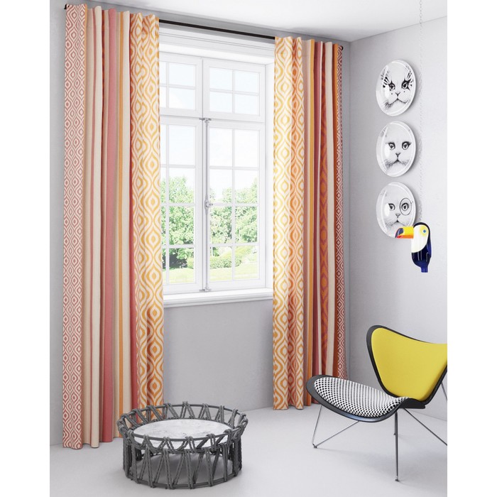 Шторы «Шарлин», размер 150х280 см-2 шт, габардин