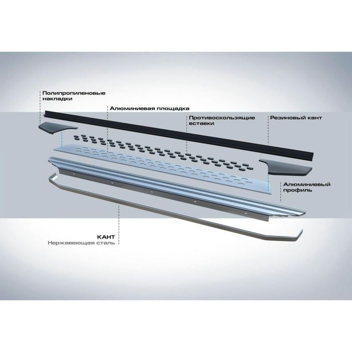 Пороги Bmw-Style Kia Sorento Prime 2015-, овал 173 см, 2 шт. B173AL.2803.3