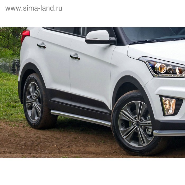 фото Защита порогов d57 rival для hyundai creta i 2016-н.в., нерж. сталь, 2 шт., r.2310.005