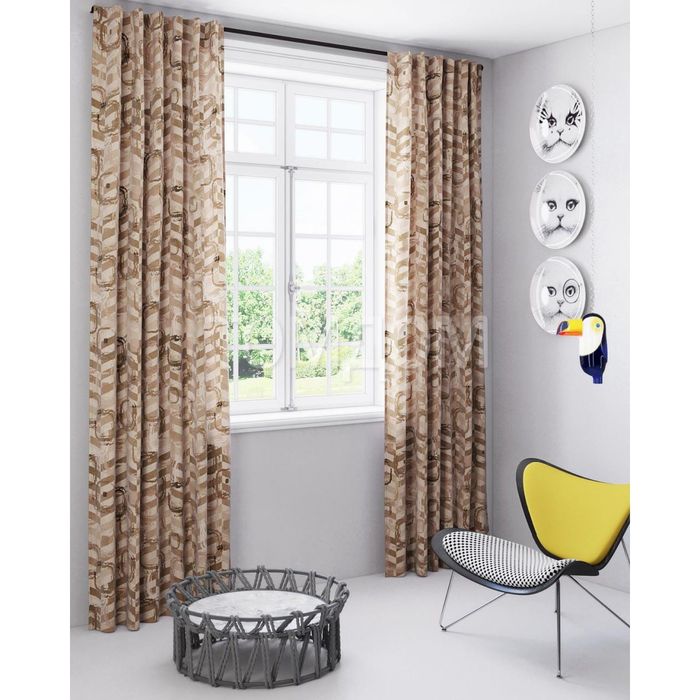 Шторы «Михей», размер 150х280 см-2 шт, габардин