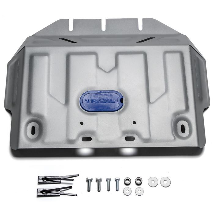 Защита картера Rival (часть 2) для Toyota FJ Cruiser (V - 4.0) 2010-, крепеж в комплекте, алюминий 4 мм