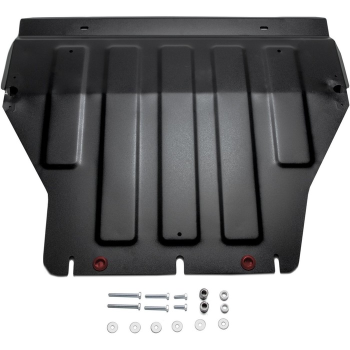 Защита картера и КПП АвтоБРОНЯ для Volkswagen Caravelle T5, T6 2003-2015 2015-н.в., крепеж в комплекте, сталь, 2 мм, 111.05806.1