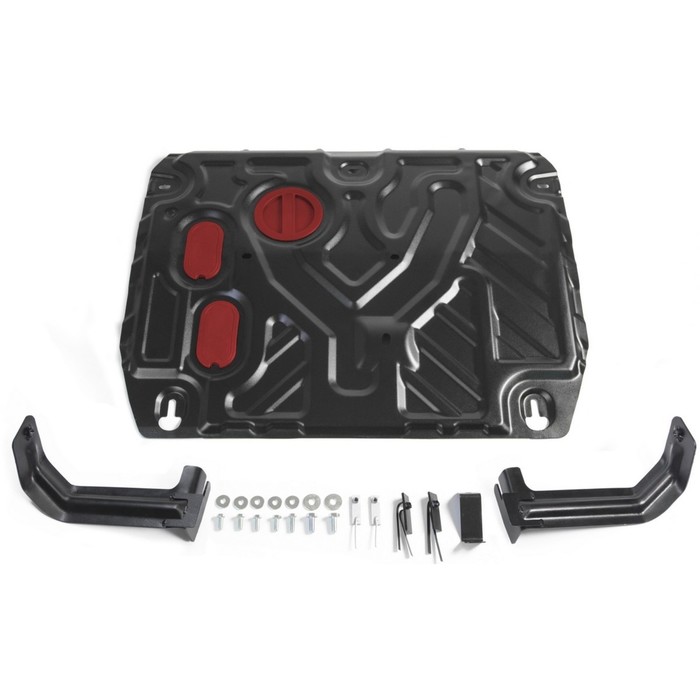 Защита картера и КПП АвтоБРОНЯ (усиленная) для Hyundai Creta (V - 1.6; 2.0) 2016-н.в., крепеж в комплекте, сталь, 2 мм, 111.02360.1