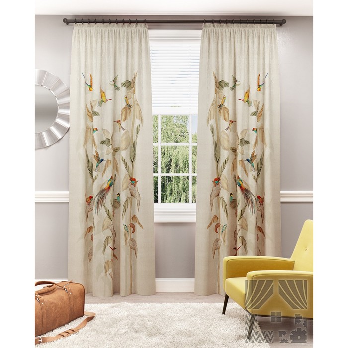 Шторы «Акапулько», размер 150х280 см-2 шт, габардин