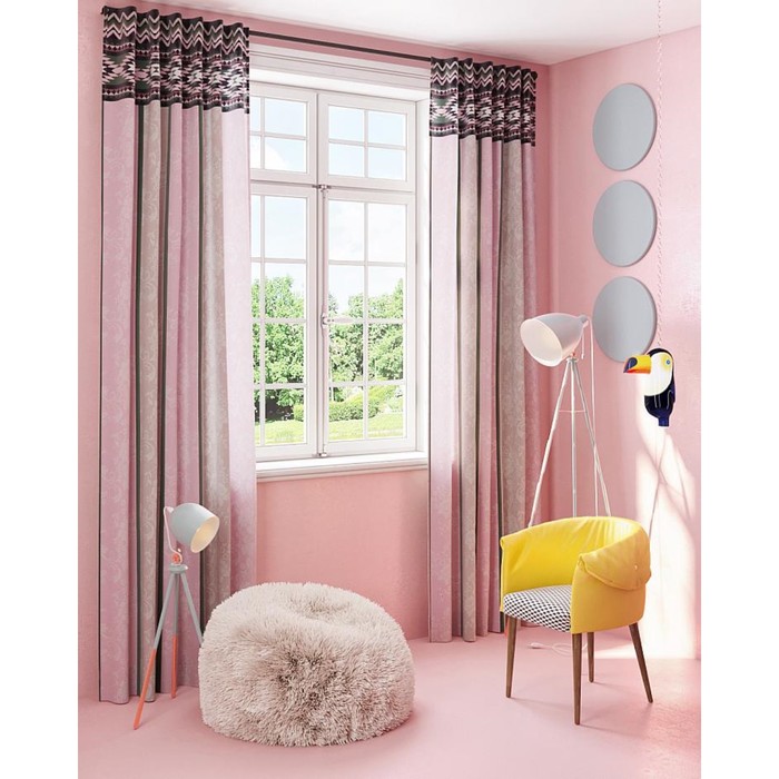 Шторы «Туапсе», размер 150х280 см-2 шт, габардин