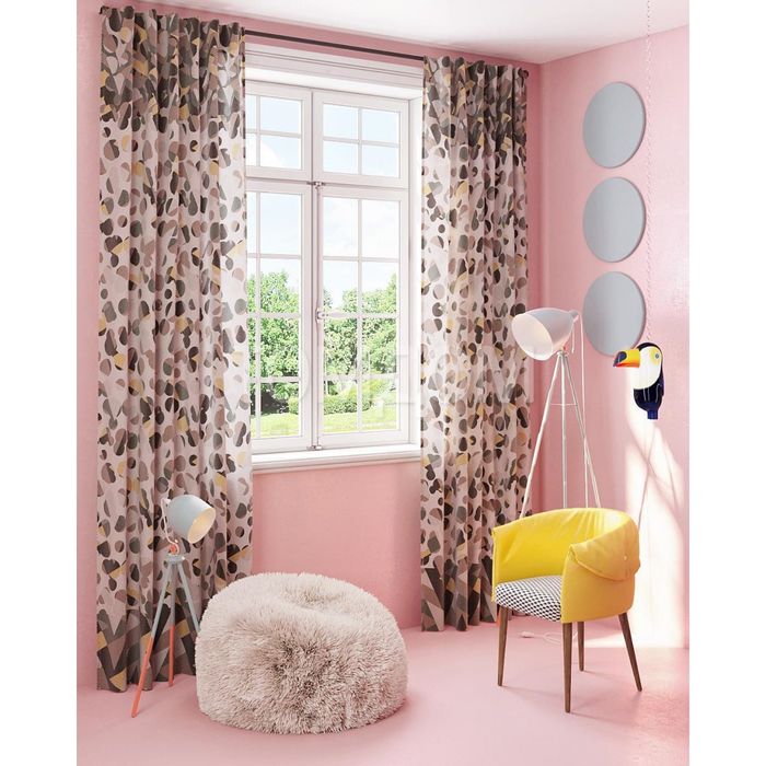 Шторы «Канари», размер 150х280 см-2 шт, габардин