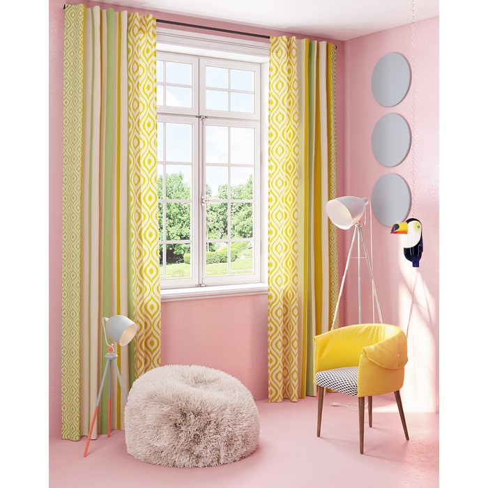 Шторы «Глифада», размер 150х280 см-2 шт, габардин