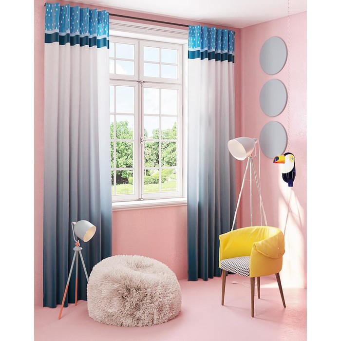 Шторы «Корфа», размер 150х280 см-2 шт, габардин