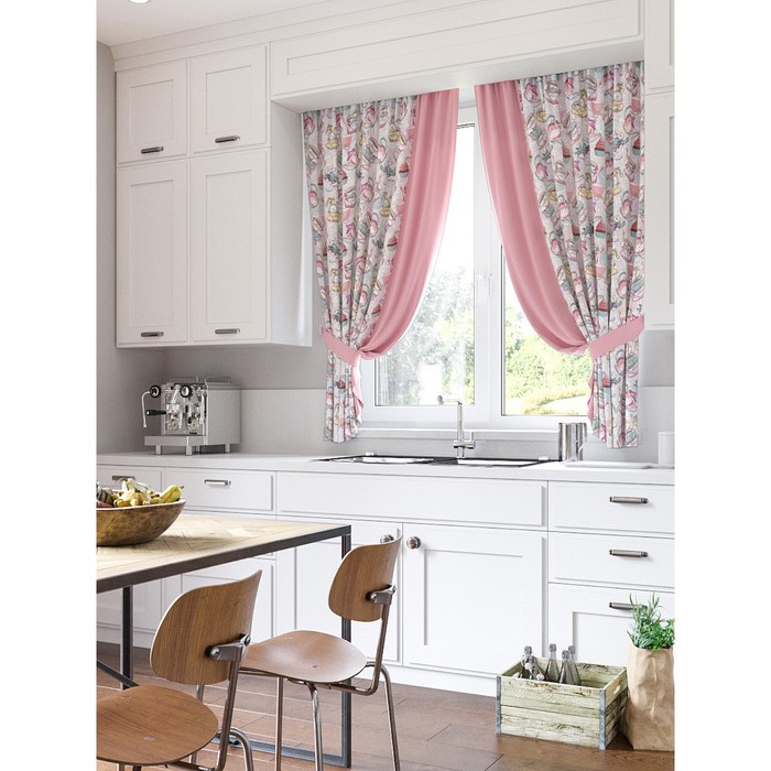 Шторы "Елисей", 150х180 см-2 шт, подхваты 2 шт, габардин