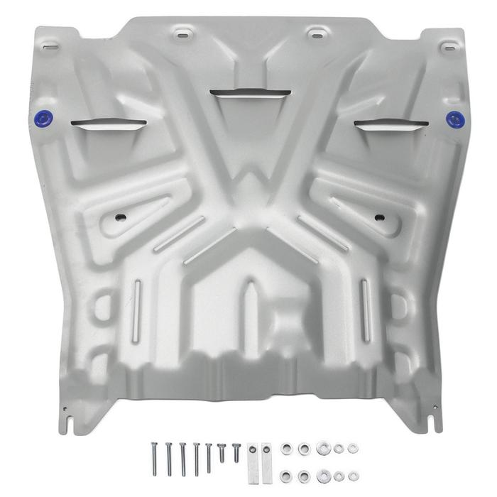 Защита картера и КПП Rival для Kia Optima (V - 2.0 150л.с.; 2.4 188л.с.; 2.0T 245л.с.) 2016-, крепеж в комплекте, алюминий 4 мм