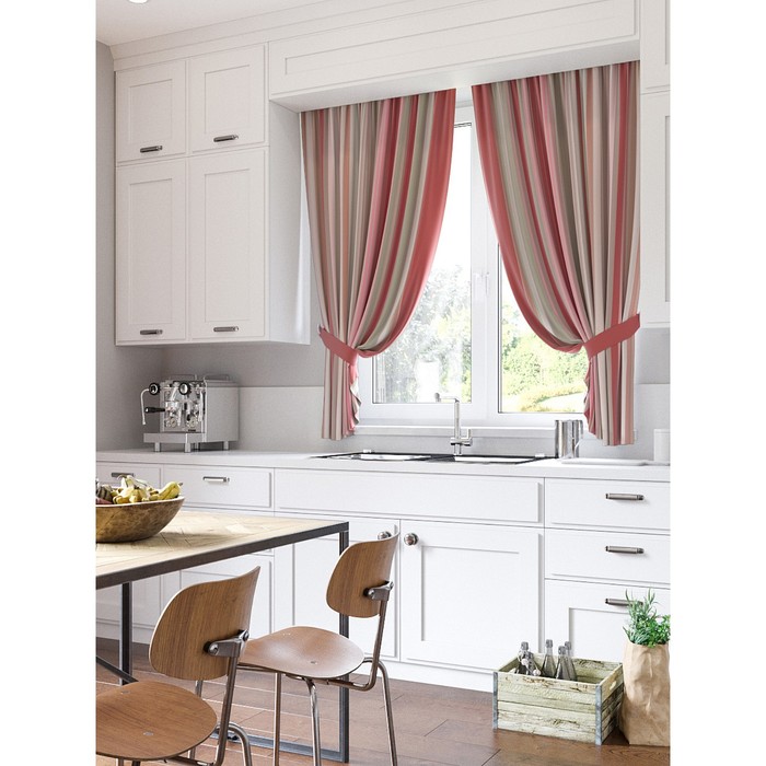 Шторы "Мажор", 150х180 см-2 шт, подхваты 2 шт, габардин