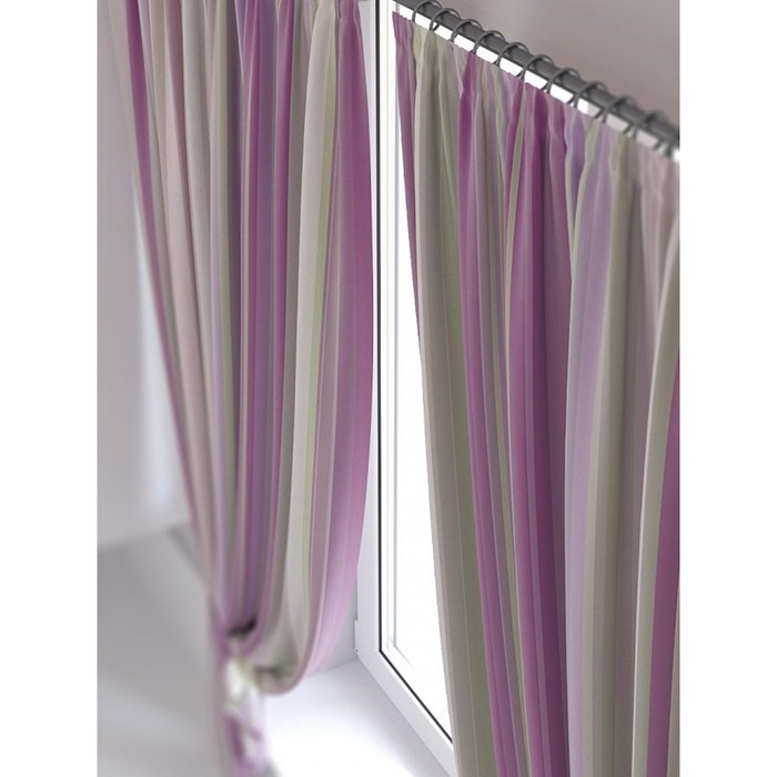 Шторы "Лиса", 150х180 см-2 шт, подхваты 2 шт, габардин