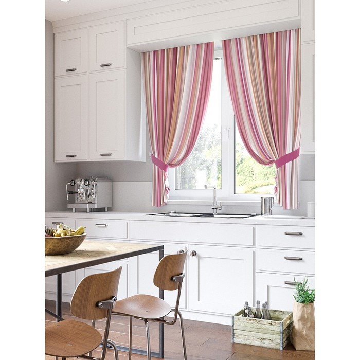 Шторы "Даугава", 150х180 см-2 шт, подхваты 2 шт, габардин