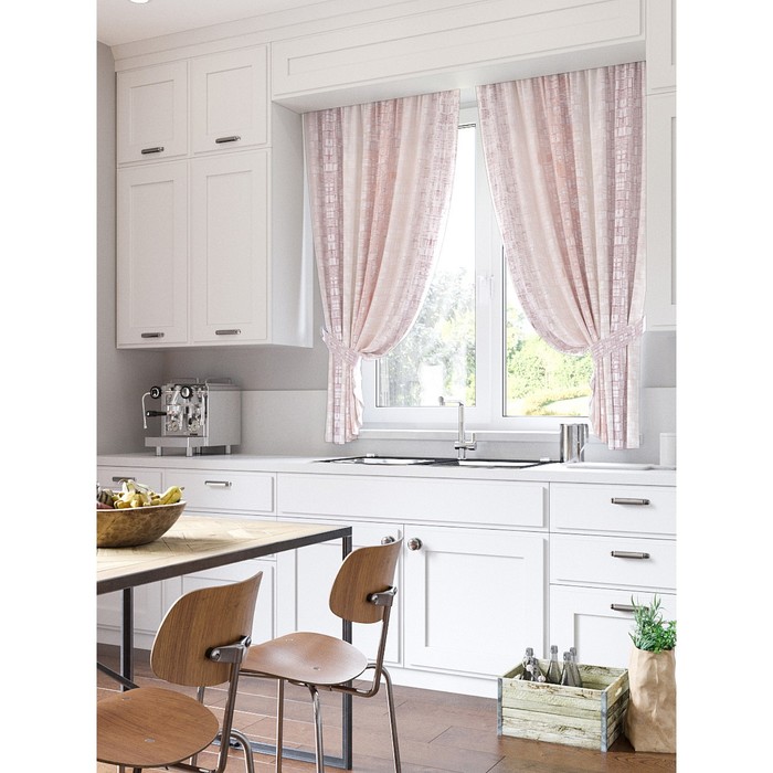 Шторы "Амазонка", 150х180 см-2 шт, подхваты 2 шт, габардин